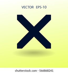 Flat  icon of prohibit. vector illustration