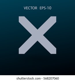 Flat  icon of prohibit. vector illustration