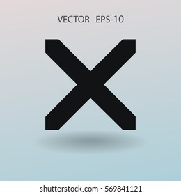 Flat  icon of prohibit. vector illustration
