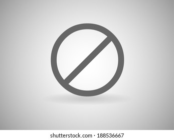 Flat icon of a prohibition