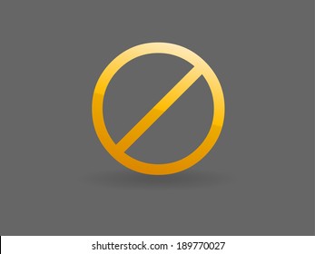 Flat icon of a prohibition