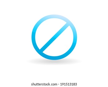 Flat icon of a prohibition