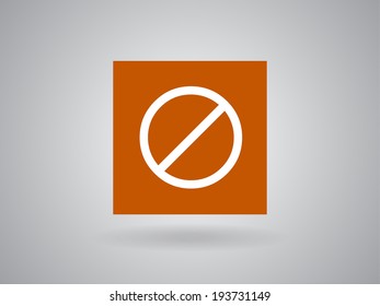 Flat icon of a prohibition