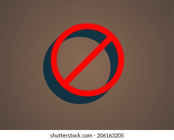 Flat icon of a prohibition