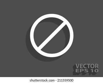 Flachsymbol eines Verbots