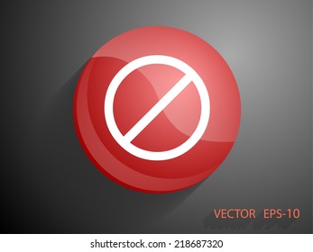 Flat icon of a prohibition