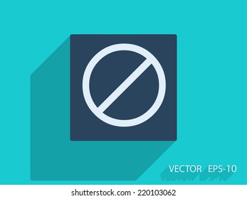 Flat icon of a prohibition