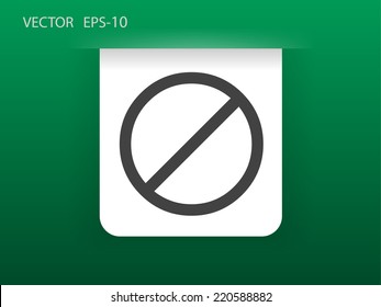 Flat icon of a prohibition