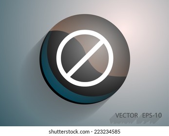 Flat icon of a prohibition