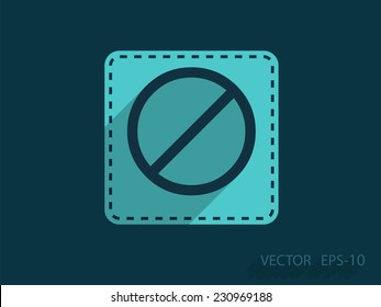 Flat icon of a prohibition