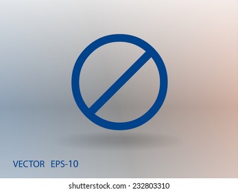 Flat icon of a prohibition