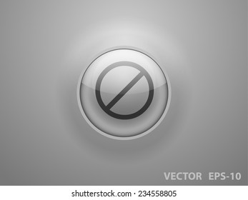 Flat icon of a prohibition