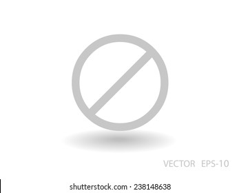Flachsymbol eines Verbots