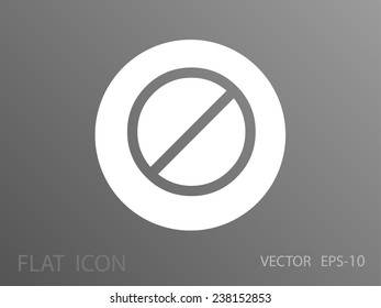 Flat icon of a prohibition