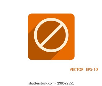 Flat icon of a prohibition