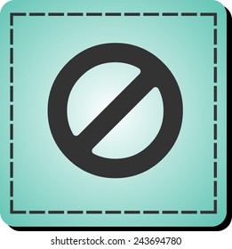 Flat icon of a prohibition