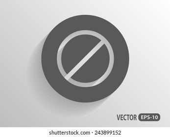 Flat icon of a prohibition