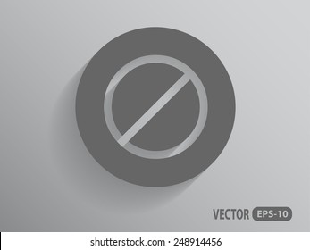 Flat icon of a prohibition