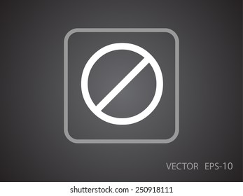 Flat icon of a prohibition