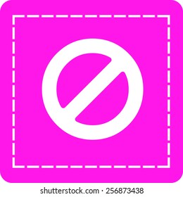 Flat icon of a prohibition