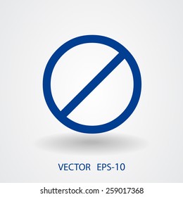 Flat icon of a prohibition