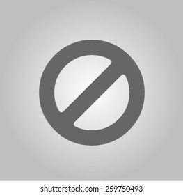 Flat icon of a prohibition