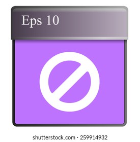Flat icon of a prohibition