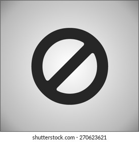 Flat icon of a prohibition