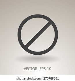 Flat icon of a prohibition