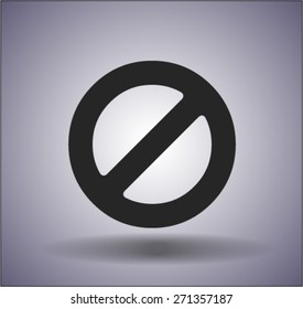 Flat icon of a prohibition