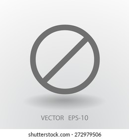 Flat icon of a prohibition