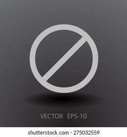 Flat icon of a prohibition