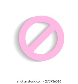 Flat icon of a prohibition