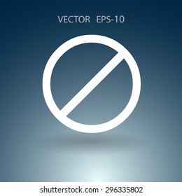 Flat icon of a prohibition