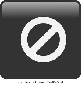 Flat icon of a prohibition