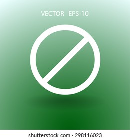 Flat icon of a prohibition