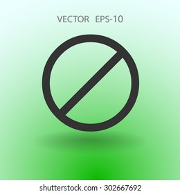 Flat icon of a prohibition