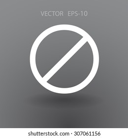 Flat icon of a prohibition