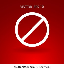 Flat icon of a prohibition
