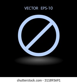 Flat icon of a prohibition