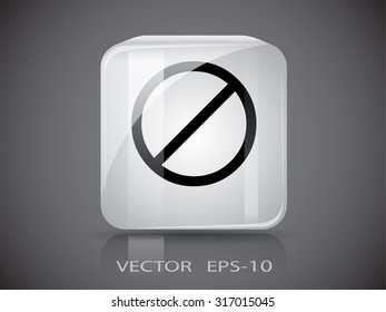 Flat icon of a prohibition