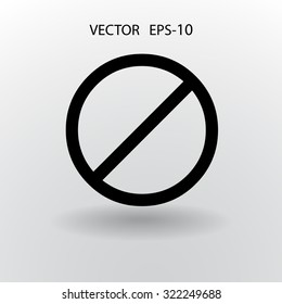 Flat icon of a prohibition