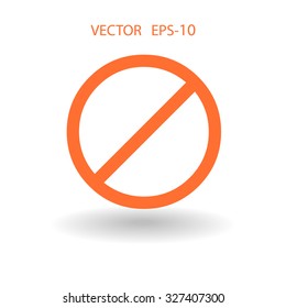 Flat icon of a prohibition