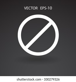 Flat icon of a prohibition
