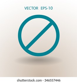Flachsymbol eines Verbots