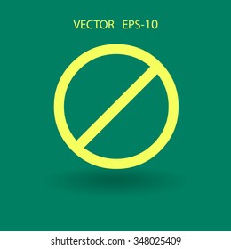 Flat icon of a prohibition