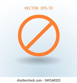 Flachsymbol eines Verbots