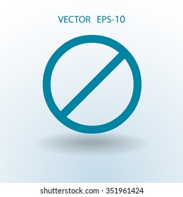 Flat icon of a prohibition
