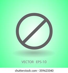 Flat icon of a prohibition