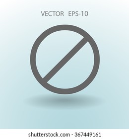 Flat icon of a prohibition